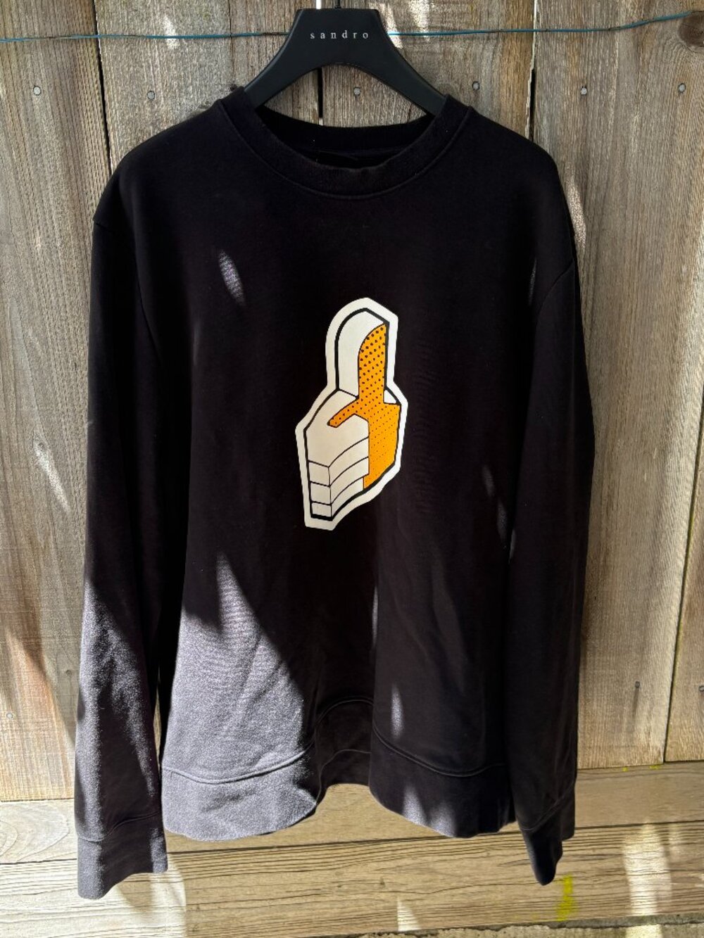H&M Graphic Thumbs Up Crewneck Sweatshirt - Size Lrg